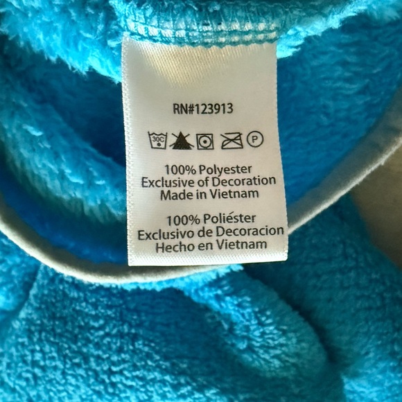 Jachs Cabin Turquoise Blue Sherpa Fleece Pullover Snap Mock Neck Cozy Warm S - Picture 4 of 5